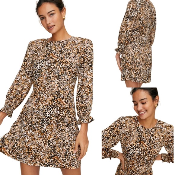 Wilfred Baroque Dress Leopard Size 2 - Picture 2 of 12